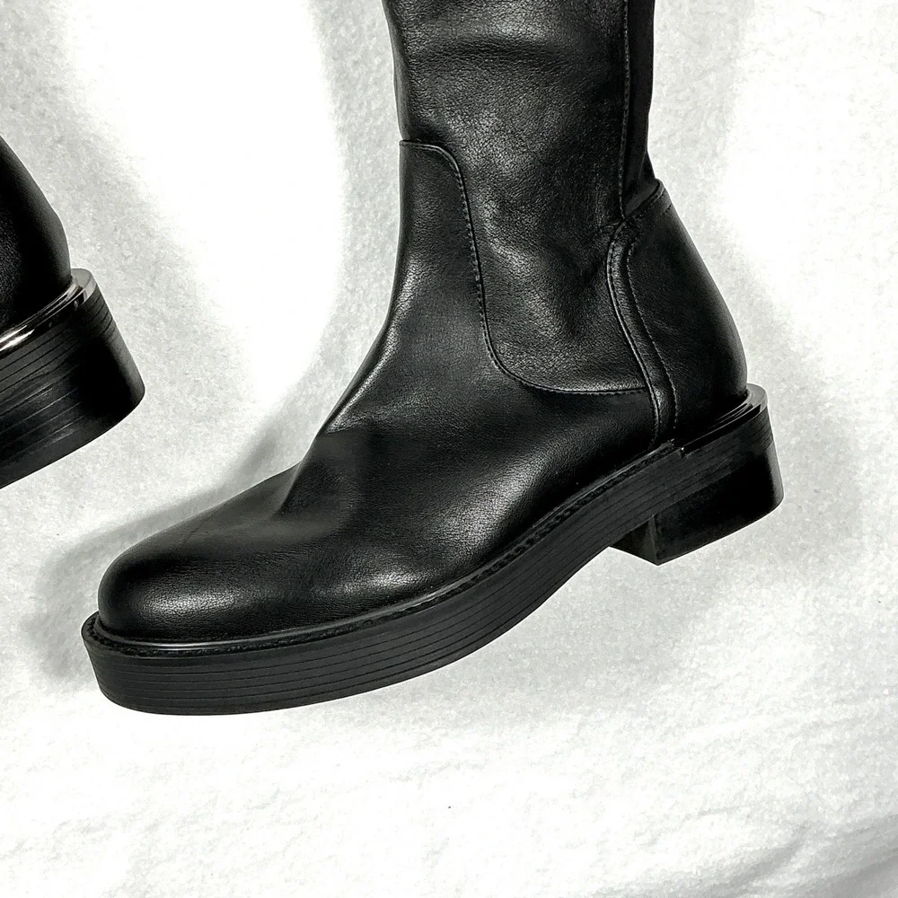 DKNY Size 8.5 Black Over the Knee Platform Boots NEW 40MM Winsloe‎ $199